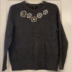 J. Crew jeweled wool sweater